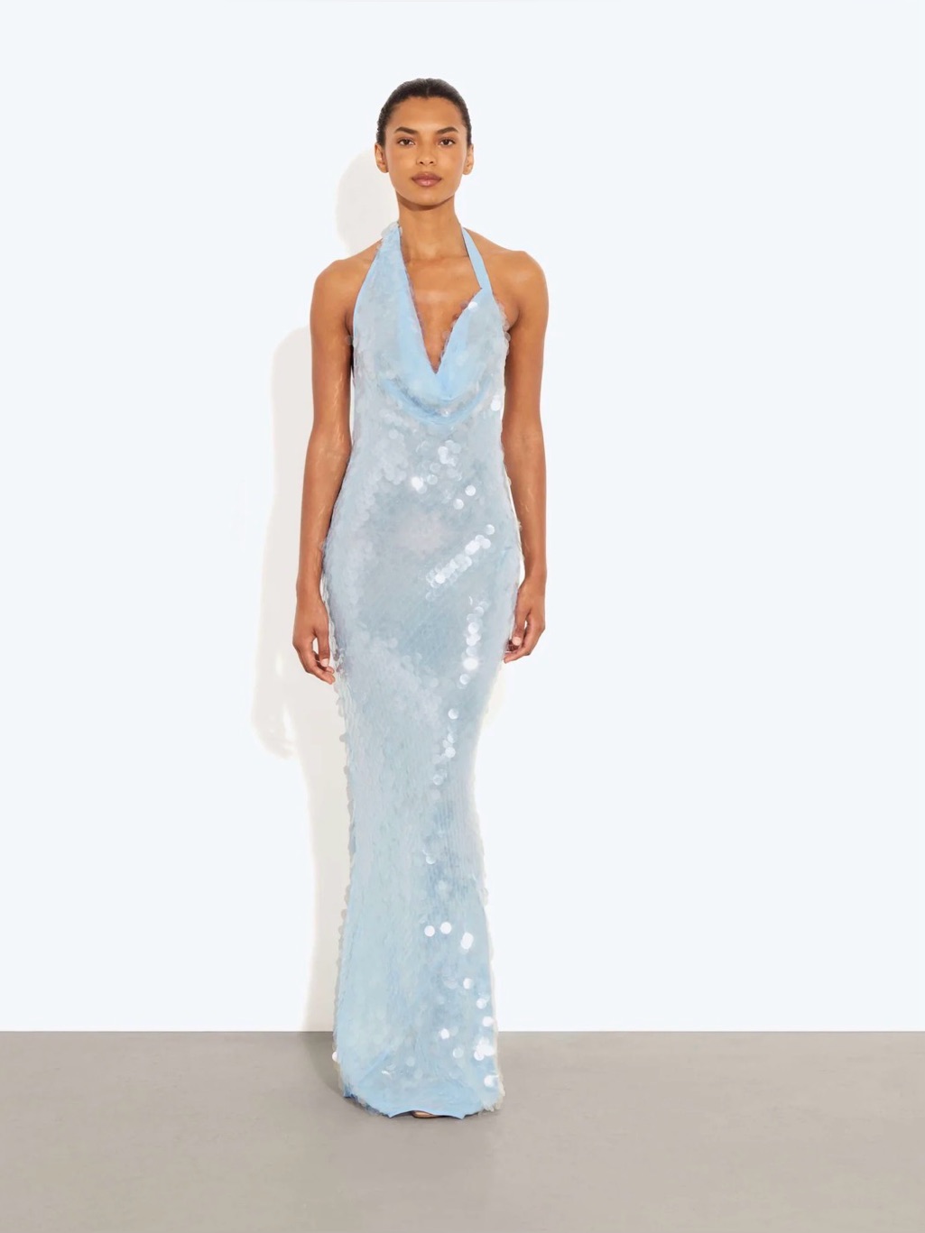 Rat & Boa Anais Pale Blue Sequin Maxi Dress
